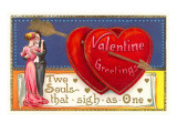 Valentine Greetings, Couple Dancing reproduction procédé giclée