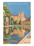 Lily Pond in Balboa Park, San Diego, California Giclee Print