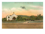 Episcopal Church, Biplane, La Jolla, California Poster