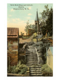Rock Steps, Catholic Church, Harper's Ferry, West Virginia Posters