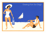 Greetings from San Diego, California Giclee Print