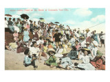 Beach Scene, Coronado Tent City, San Diego, California Posters