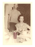 Faded Snapshot of Haggard Couple Prints
