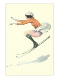 Graceful Lady Skiing Moguls Photo