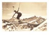 Bare-Chested Airborne Skier Posters