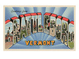 Greetings from Brattleboro, Vermont Posters