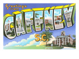 Greetings from Gaffney, South Carolina Print