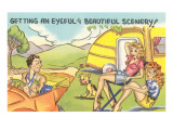 Trailer Cartoon Lámina giclée