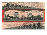 Queen Mary vs. Locomotives Prints