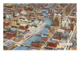 Overview of Downtown Milwaukee, Wisconsin Giclee Print
