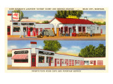 Lakeview Tourist Court, Vintage Motel Giclee Print