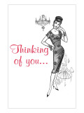 Retroline Ladies' Fashion, 'Thinking of You' Affiches