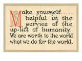 Make Yourself Helpful Giclée-Druck