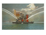 Fire Boat, Seattle, Washington Posters