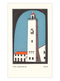 Campanile at SDSU Graphic, San Diego, California Posters
