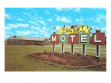 Sunset Vintage Motel Giclee Print