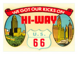 Route 66 Decal Giclee Print