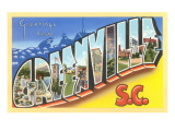 Greetings from Greenville, South Carolina Posters