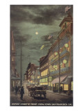 Moon over Dupont Street, Chinatown, San Francisco, California Prints