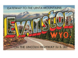 Greetings from Evanston, Wyoming Giclee Print