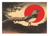 Woodcut of Pheasant Lámina giclée Woodcut of Pheasant Lámina giclée