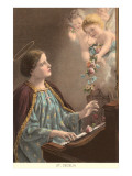 St. Cecelia at Piano with Putti Giclee Print