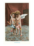 Conspirators, Two Victorian Cupids Print