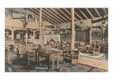 Lodge Interior with Moose Heads Lámina giclée Lodge Interior with Moose Heads Lámina giclée