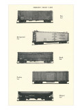 Freight Train Cars Lámina giclée