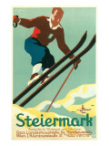 Steiermark Ski Poster Kunstdruck