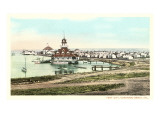 Coronado Tent City and Boat House, California Giclee Print