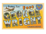 Greetings from Fort George Wright, Washington Giclee Print
