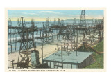 Oil Wells, Santa Barbara, California Posters