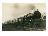 Engine Pulling Train Prints