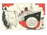 Queen Mary versus Niagara Falls Poster
