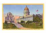 Capitol, Mormon Battalion Monument, Salt Lake City, Utah Posters