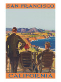Watching the Cliffs, San Francisco, California Prints
