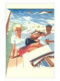 Relaxing on the Sailboat Giclee Print