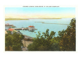 Steamer Landing on Lake Champlain, Vermont Giclee Print