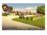 Sunset Vintage Motel Giclee Print