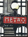 Metro in Paris Reproduction transférée sur toile : par Jo Fairbrother