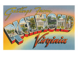 Greetings from Richmond, Virginia Giclee Print