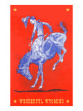Wonderful Wyoming, Bucking Bronco Lámina giclée