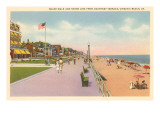 Boardwalk and Beach, Virginia Beach, Virginia Print