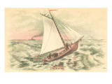 Sloop, Illustration Giclee Print