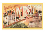 Greetings from Charleston, West Virginia Giclee Print