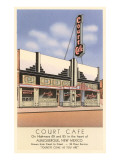 Court Cafe, Retro Diner reproduction procédé giclée