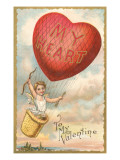 To My Valentine, Heart Balloon and Cupid Posters