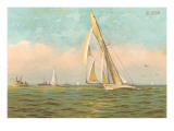 Sloop with Jibs Flying Giclee Print