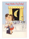 Happy Valentine's Day, Darling, Cartoon Giclee Print